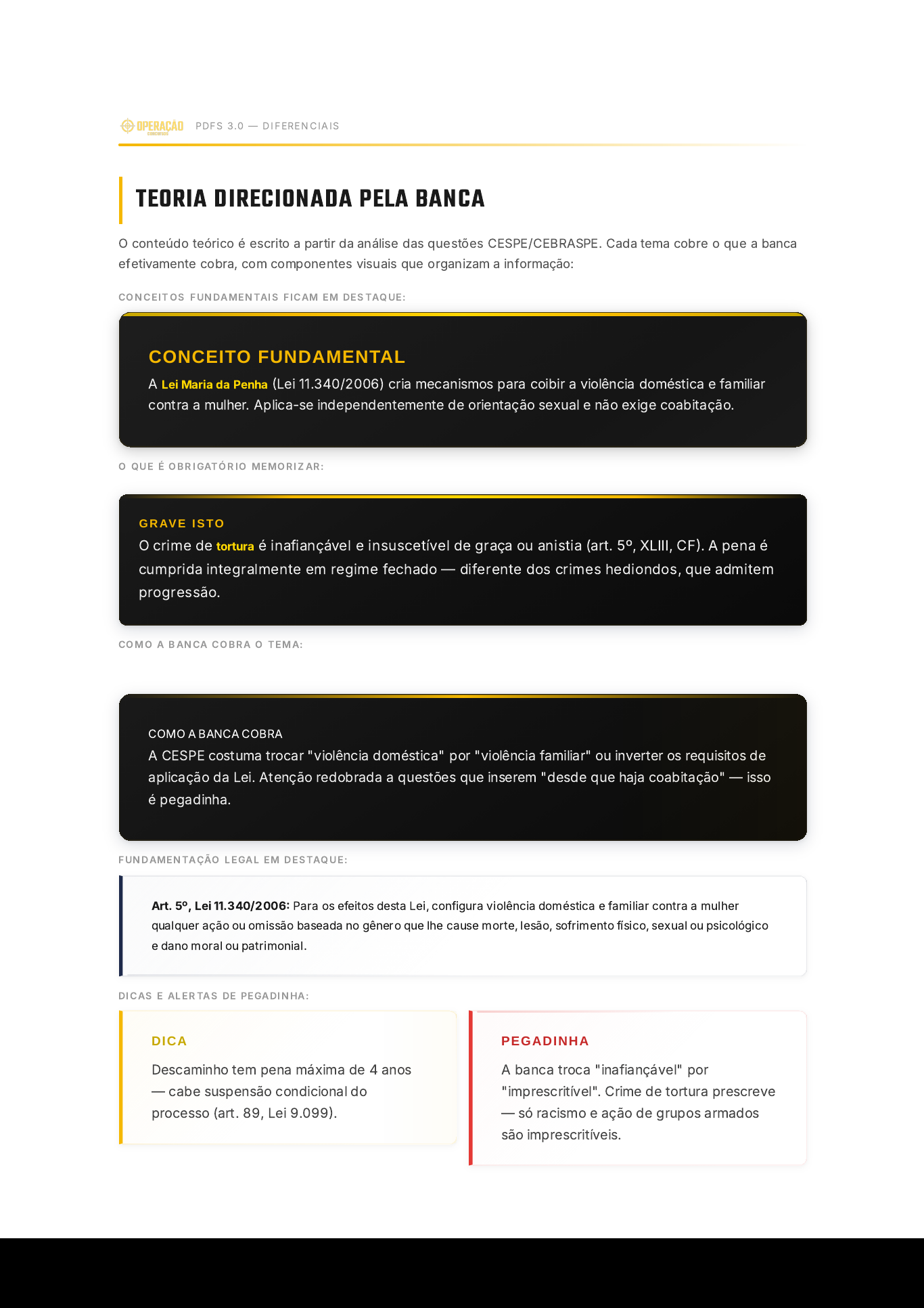 Teoria direcionada pela banca